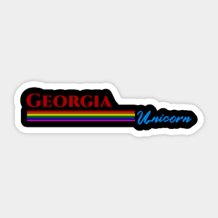 Georgia Unicorn Gift Sticker